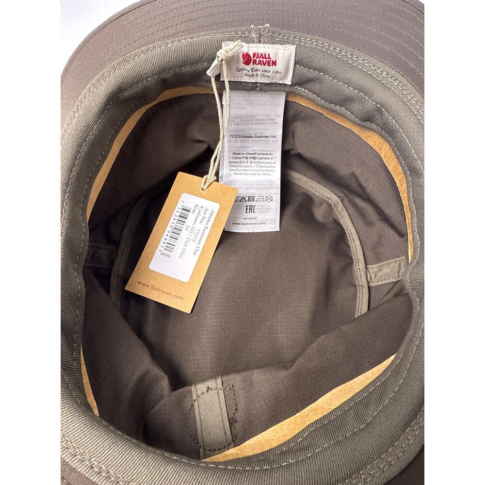 Fjällräven Boonie Bucket Hat Abisko Dark Olive Chin Strap UPF40+ Fold Up Buttons - Picture 6 of 8
